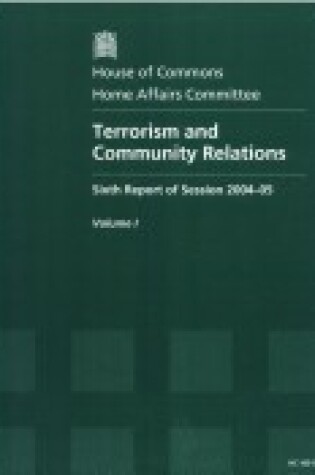 Cover of Terrorism and community relations