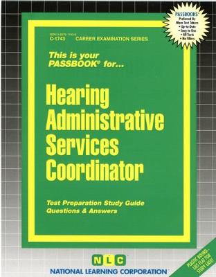 Book cover for Hearing Administrative Services Coordinator