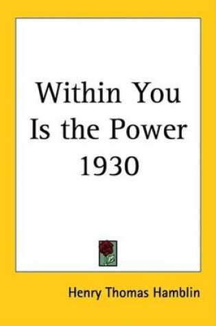 Cover of Within You Is the Power 1930