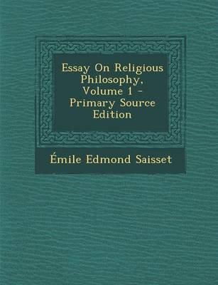 Book cover for Essay on Religious Philosophy, Volume 1 - Primary Source Edition