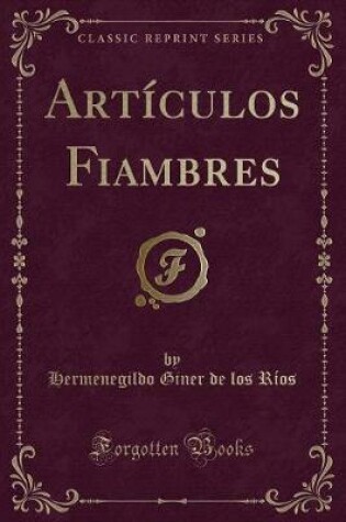Cover of Artículos Fiambres (Classic Reprint)