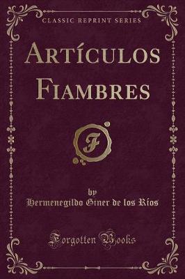 Book cover for Artículos Fiambres (Classic Reprint)