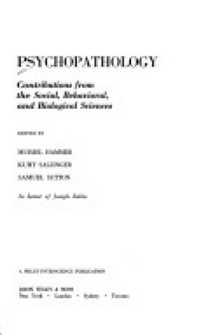 Cover of Psychopathology