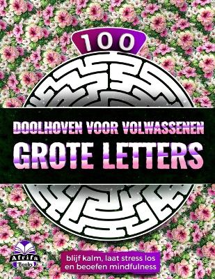 Book cover for 100 doolhoven voor volwassenen, grote letters