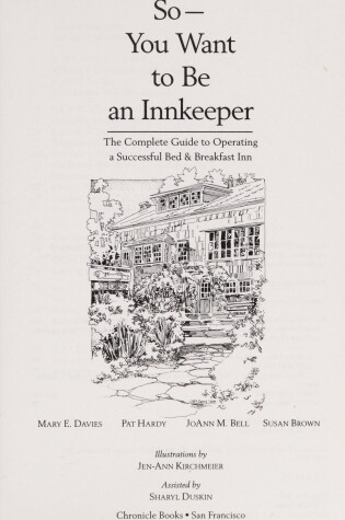 Cover of So--You Want to be an Innkeeper