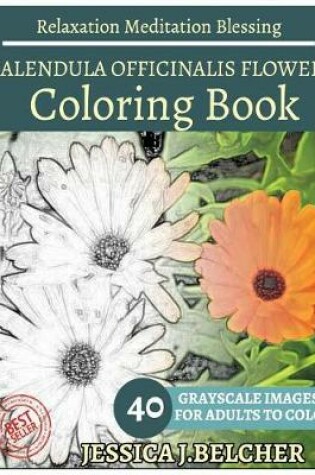 Cover of California Poppy Flower Coloring Book for Adults Relaxation Meditation Blessing