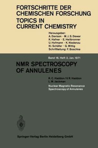 Cover of NMR Spectroscopy of Annulenes