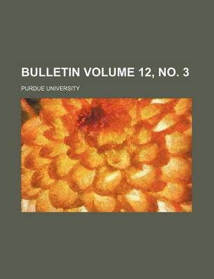 Book cover for Bulletin Volume 12, No. 3