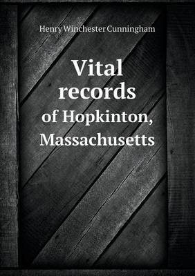 Book cover for Vital Records of Hopkinton, Massachusetts