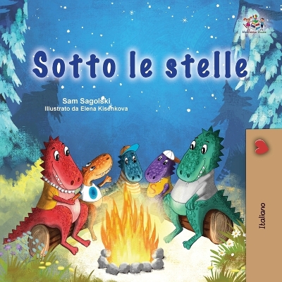 Book cover for Under the Stars (Italian Children's Book)