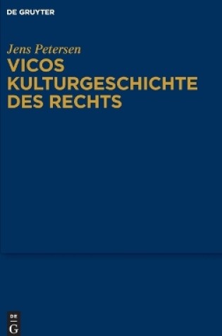 Cover of Vicos Kulturgeschichte Des Rechts