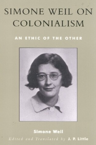 Cover of Simone Weil on Colonialism