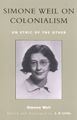 Book cover for Simone Weil on Colonialism