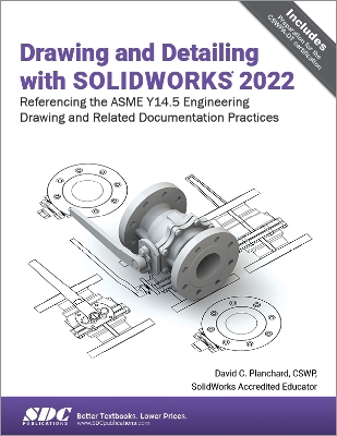 Book cover for Drawing and Detailing with SOLIDWORKS 2022