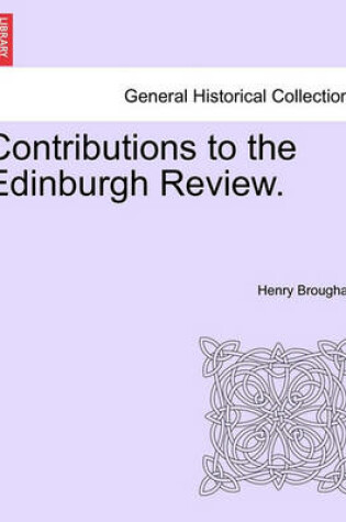 Cover of Contributions to the Edinburgh Review.