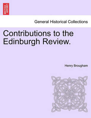 Book cover for Contributions to the Edinburgh Review.