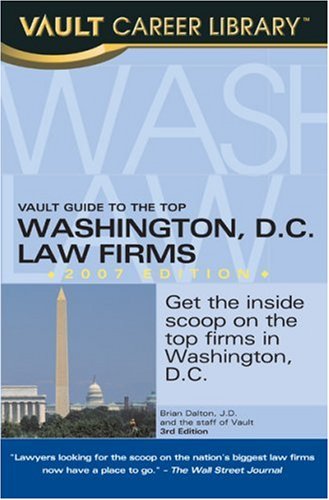 Book cover for Vault Guide to the Top Washington DC Law Firms