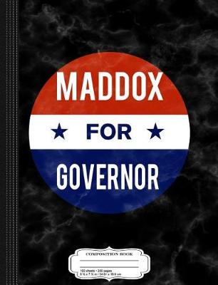 Book cover for Walt Maddox for Governor of Alabama Composition Notebook