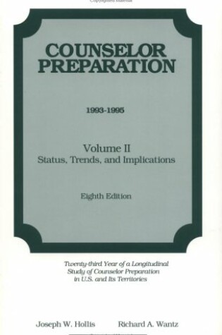 Cover of Counselor Preparation 1993-1995