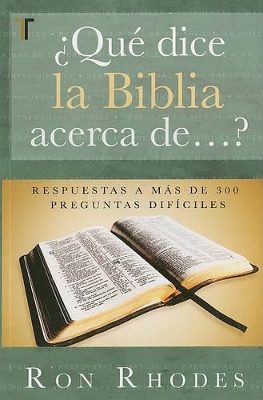 Book cover for Que Dice la Biblia Acerca de...