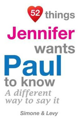 Cover of 52 Things Jennifer Wants Paul To Know