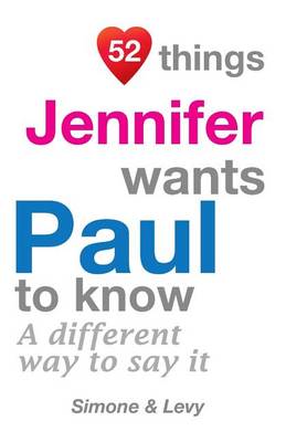 Book cover for 52 Things Jennifer Wants Paul To Know
