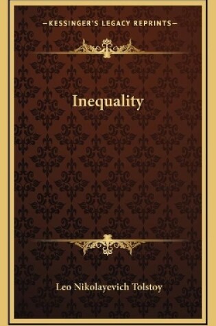 Cover of Inequality