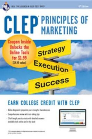 Cover of CLEP(R) Principles of Marketing Book + Online