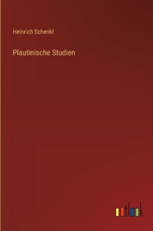 Cover of Plautinische Studien