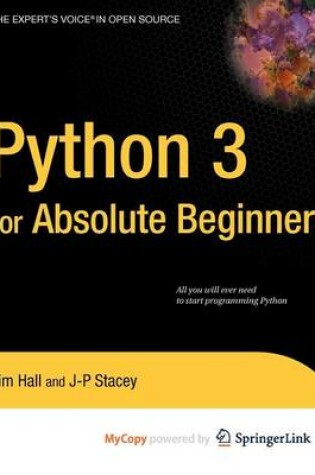 Cover of Python 3 for Absolute Beginners
