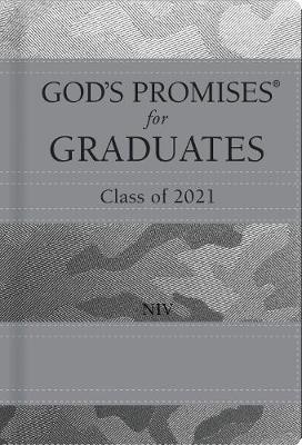 Book cover for God's Promises for Graduates: Class of 2021 - Silver Camouflage NIV