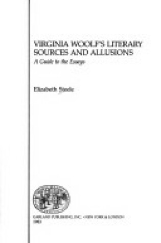 Cover of Virginia Woolf's Lit Source