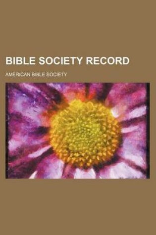 Cover of Bible Society Record