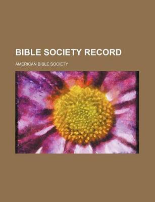 Book cover for Bible Society Record