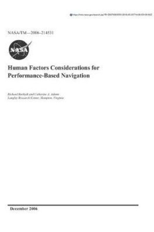 Cover of Human Factors Considerations for Performance-Based Navigation