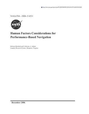 Book cover for Human Factors Considerations for Performance-Based Navigation