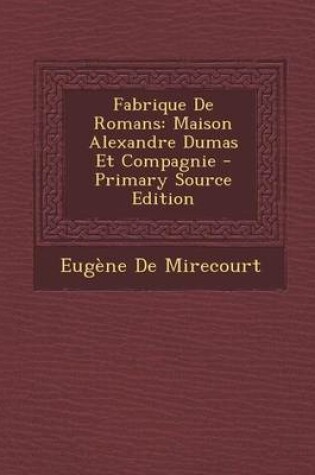 Cover of Fabrique de Romans