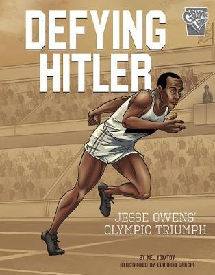 Book cover for Defying Hitler: Jesse Owens' Olympic Triumph