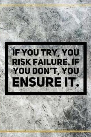 Cover of If you try, you risk failure. If you don't, you ensure it.