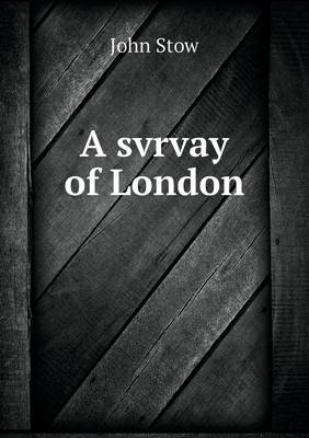 Book cover for A svrvay of London