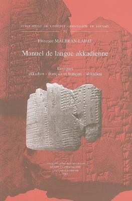 Book cover for Manuel De Langue Akkadienne. Lexiques Akkadien-francais Et Francais-akkadien