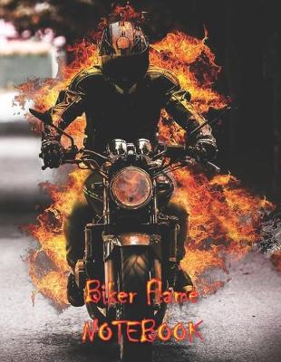 Book cover for Biker Flame Notebook