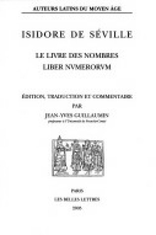 Cover of Le Livre Des Nombres / Liber Numerorum