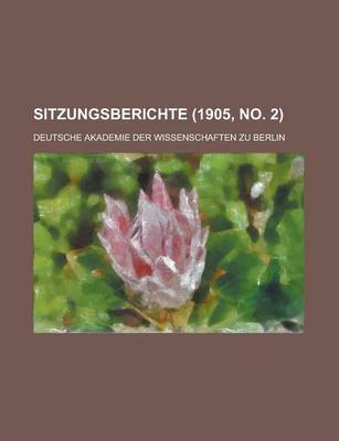 Book cover for Sitzungsberichte (1905, No. 2 )