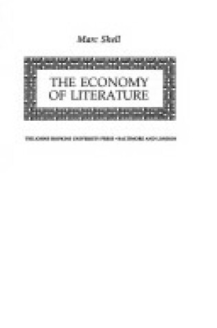 Cover of Economy of Literature