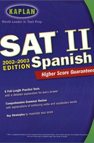 Cover of Kaplan SAT II: Spanish