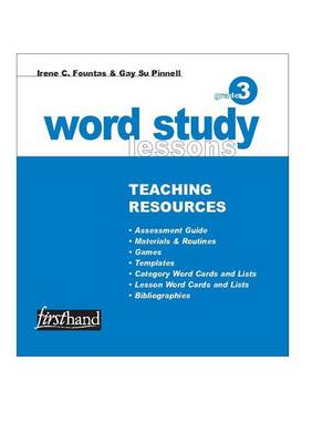 Book cover for Word Study Lessons Teaching Resources