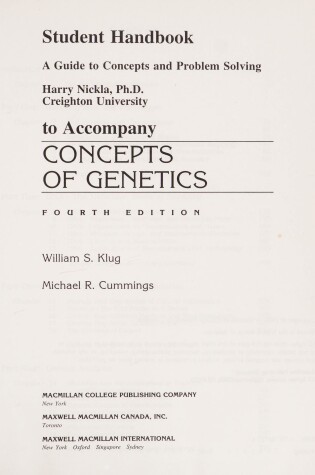 Cover of Concepts Genetics S/G