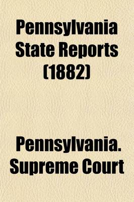 Book cover for Pennsylvania State Reports (Volume 95)