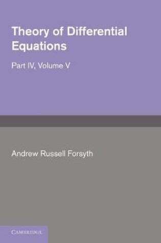 Cover of Theory of Differential Equations